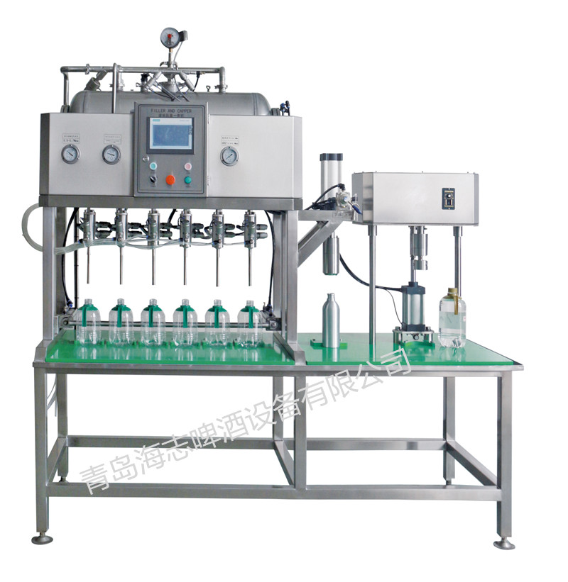 Beer Plastic Bottle Filling and Cap Screwing AIO Machine HZ-GZ